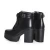 Fashion Autumn  Boots Boots Women Round Toe Buckle Shoes Women High Heel Fashion Plus Size Square Heels Lacing 3 Colors 369