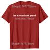 Смешная футболка «Я ретард и горжусь этим» Streetwear с коротким рукавом Подарки на день рождения Мужская одежда Модная Повседневная Свободная Оверсайз Футболка