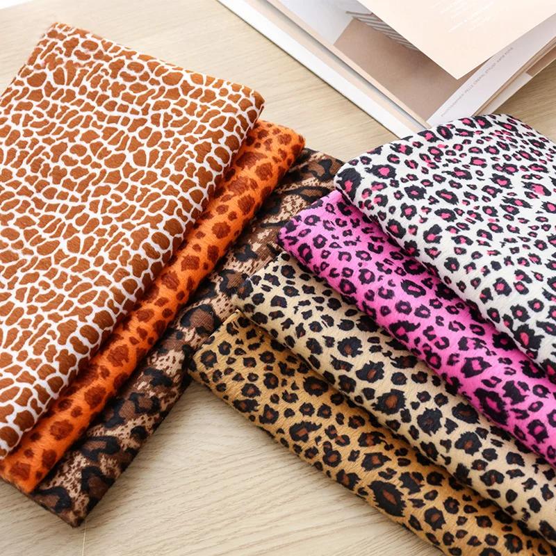 100x150cm Short Plush Fabric Leopard Tiger Cow Pattern Fabric For Diy Garment Sofa Cover Toy Carpet Sewing Patchwork Accessories