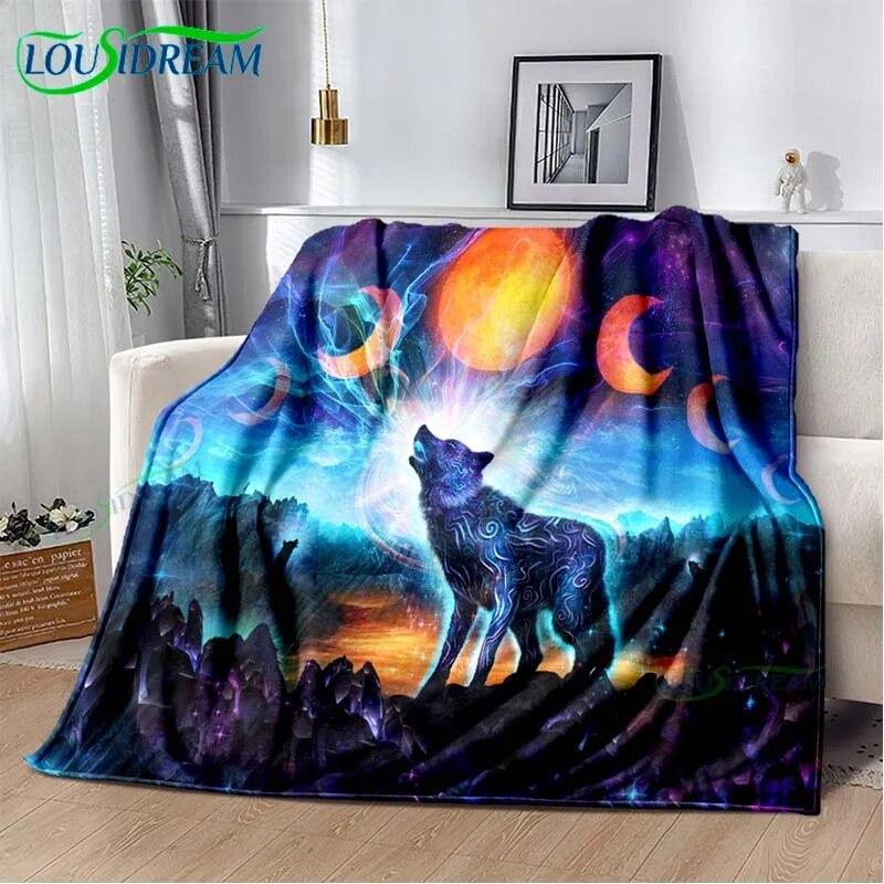 Wolf Throw Blanket Kids Game Sofa Blanket Adults and Children Blanket Blanket for Bed Picnic Blanket Blankets for Beds