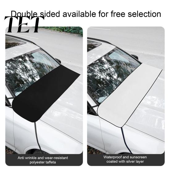 Outdoor Vehicle Cover for Leaves Car Windshield Leaf Guard Cover, Rain Gutter Dustproof Protector And Sun Protection Wipers Wiper Area, Double-Sided