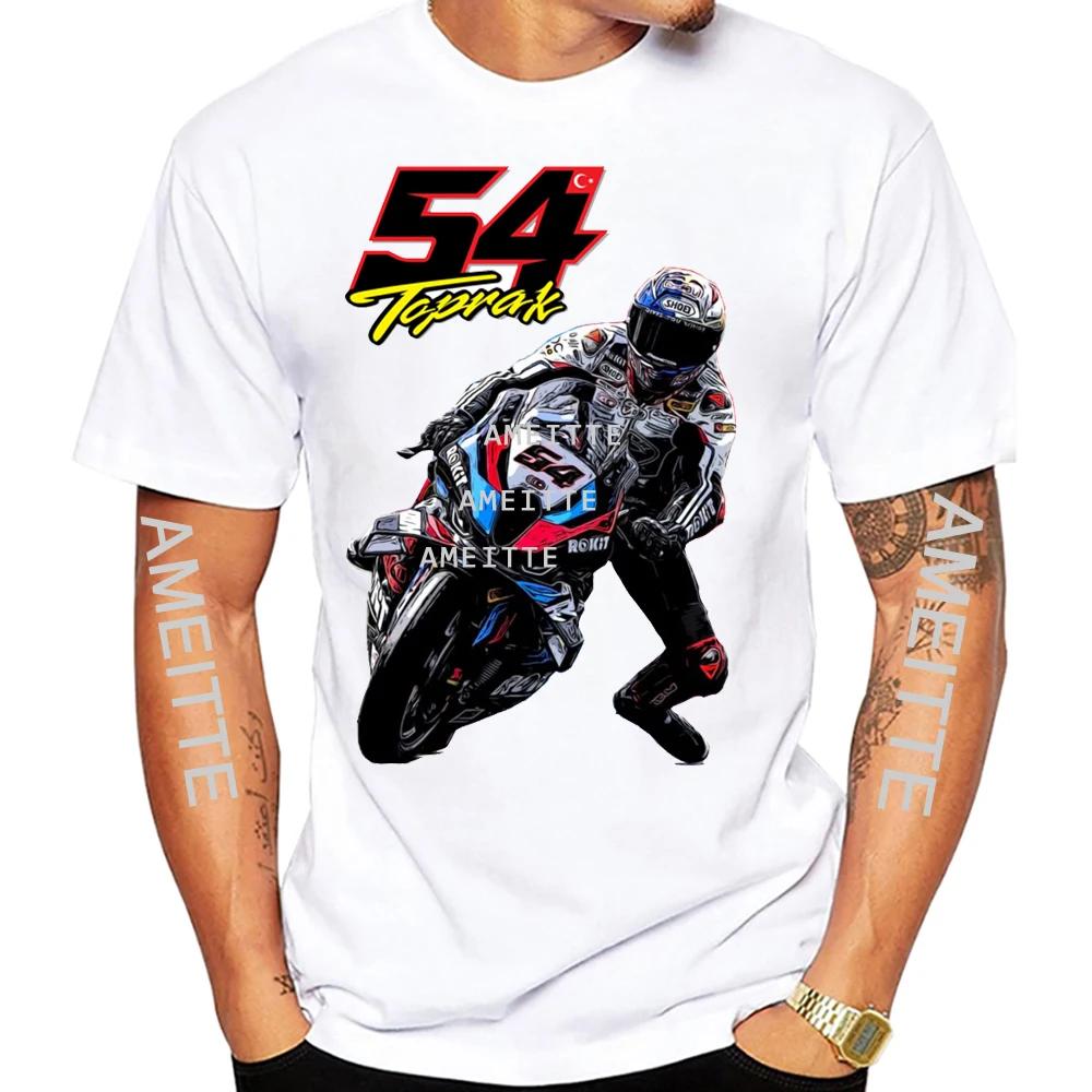 Newest Toprak Razgatlioglu 54 GP Race Legend T-Shirt Men Short Sleeve Boy Adventure Sport Casual White Tops Motorcycle Riding Tees