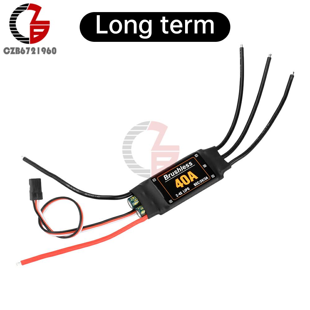 40A ESC Brushless Electric Control 2-4S ESC Speed Controller with 5V3A UBEC suitable for RC FPV Quadcopter Fixed Wing Model