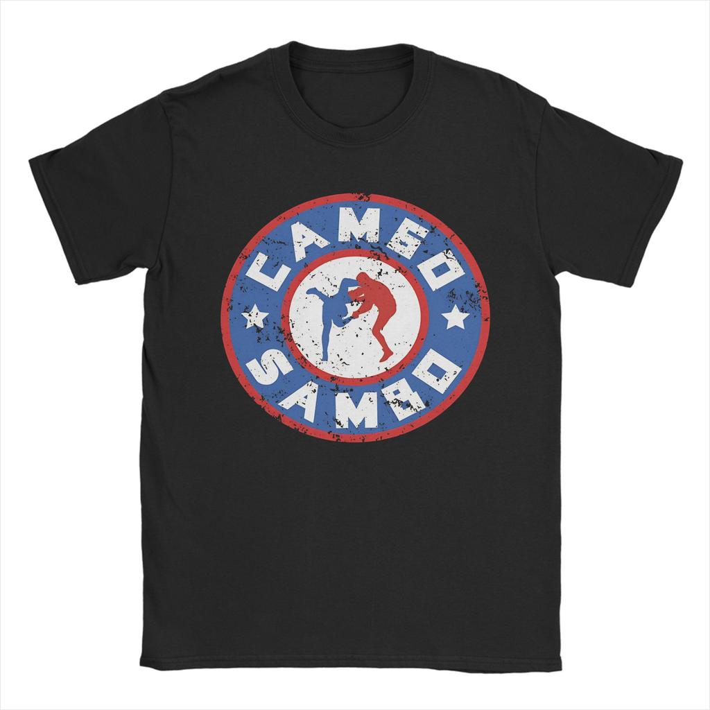 Sambo Russian Fighting Men T Shirts Novelty Tee Shirt Short Sleeve Round Collar TShirts Pure Cotton 4XL 5XL Tops
