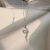 Zircon Snake Necklace Women Fashionable Minimalist Clavicle Chain Versatile Jewelry