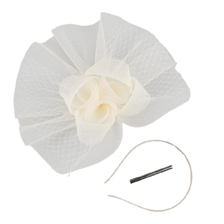Шляпка-fascinator Цветок Сетка Декоры Повязки на голову и Заколка Для чаепития Головной убор Дышащая Полиэстеровая ткань Свадебный аксессуар