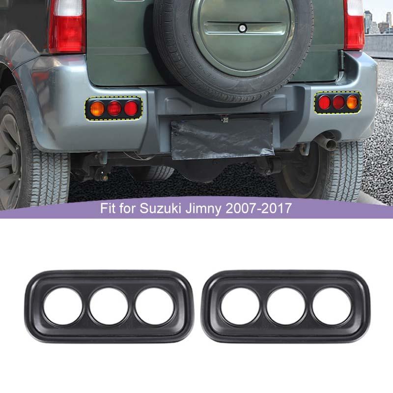 ABS Rear Fog Lampshade Guards Lamp Protector For Ford Suzuki Jimny 2007-2017 Exterior Accessories, Smocked Black