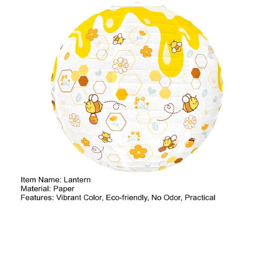 Подвесной бумажный фонарь, украшение, экологически чистый, без запаха, легко собирается, бумажный фонарь с пчелиной тематикой, украшение для праздничной вечеринки