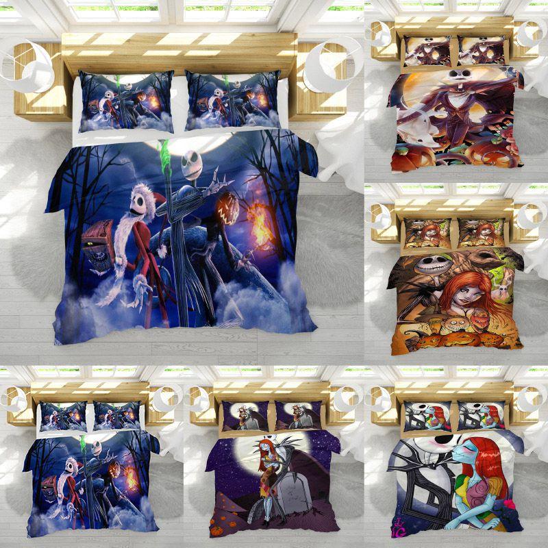 Роскошный 3-предметный комплект постельного белья «Кошмар перед Рождеством» для максимального комфорта