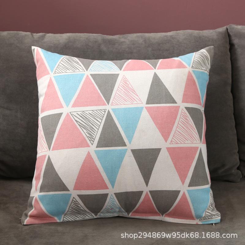 Льняная наволочка в скандинавском стиле с логотипом для дома и дивана