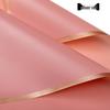 Waterproof Matte Jelly Film Paper with Gold Edge for Fresh Flower Bouquets - DIY Florist Wrapping Material
