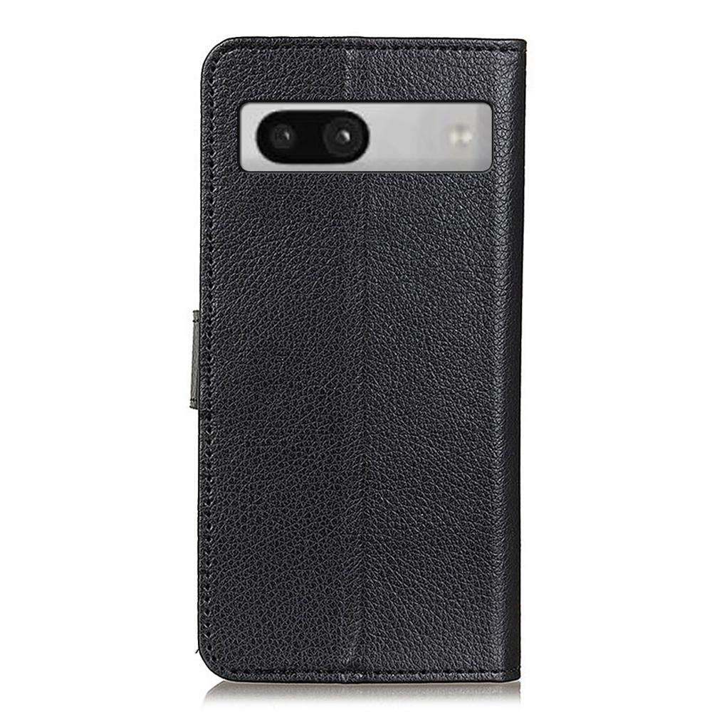 For Google Pixel 7a Litchi Texture Phone Cover Wallet PU Leather Phone Stand Case
