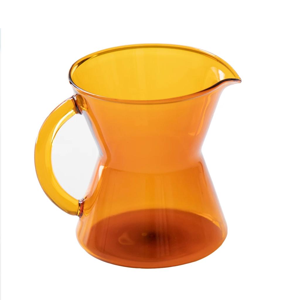 Amber Glass Milk Jug with Handle Small Milk Bottle Heat-resistant Glass Coffee Cup Brew Coffee Sharing Pot