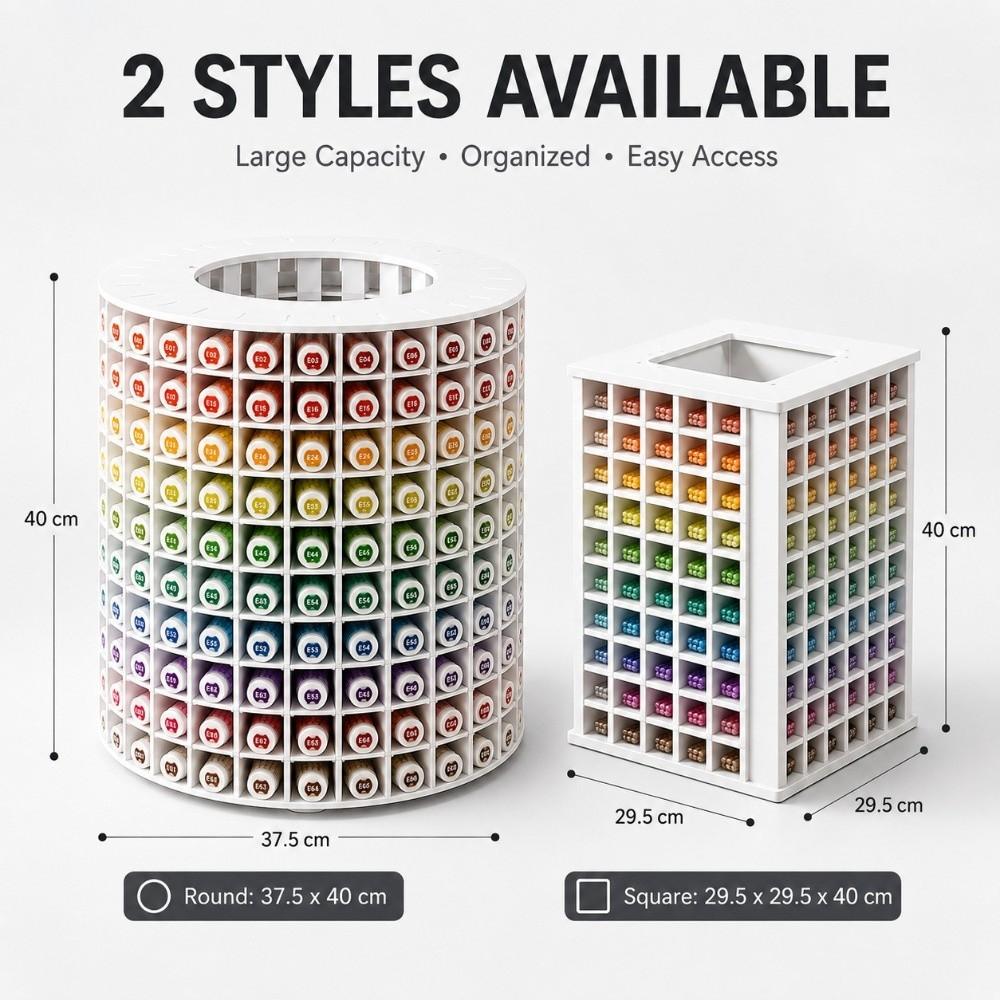 360° Rotating Storage Rack Bead Organizer Multi-Compartment Diamond Painting Jar Storage Rack Space-Saving Unit Upright