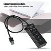 4 Port USB HUB, Charging Hub Adapter USB 3.0 with 3 Foot Extension Cable USB C Charging Port Converter Adapter Charging Dock Station Ultra Thin for