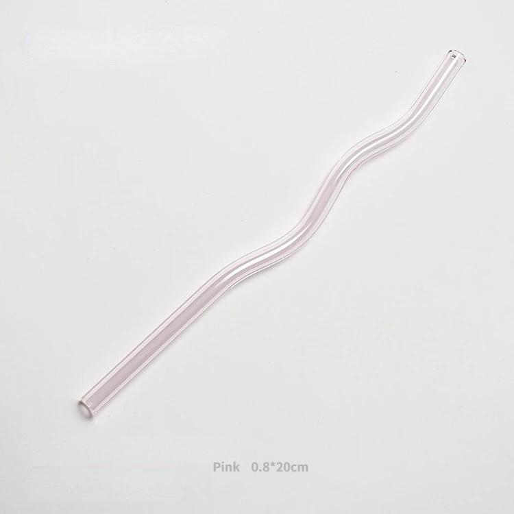 Многоразовая стеклянная соломинка с длинной ножкой, стеклянная соломинка оптом, термостойкие стеклянные соломинки для питьевой воды, экологически чистая посуда для напитков