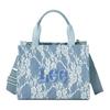 New Lee Fabric Handbag, Crossbody Bag, Shoulder Bag Women's Lace Blue White LE250007M-522