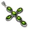 Peridot Gemstone Handmade 925 Sterling Silver Jewelry Pendant 3.35" C7n14
