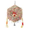 Hexagonal Bird Foraging Shredding Toy Safe Chewable Boredom Relief Pendant Toy for Parakeets Cockatiels Conures