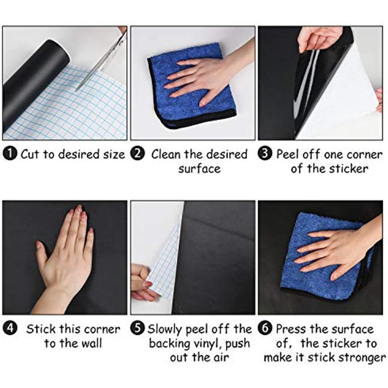 Наклейки на стену-доску Обои-доска Рулон контактной бумаги Самоклеящаяся Сделай сам Многоразовая Стираемая Доска (Настраиваемый)