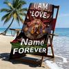 Custom Name Personalized Manchester United Print Beach Towel, for Trip Camping Beach Party Home Decor, Birthday Gift for Family & Friends