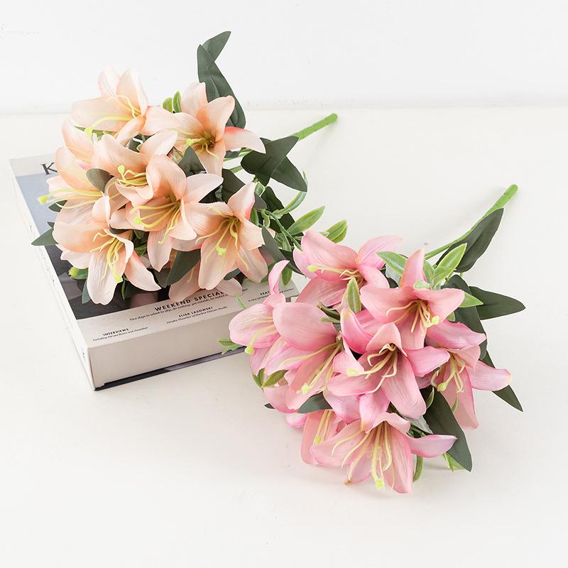 3D Touch Simulation Lily Flowers for Wedding and Home Decor