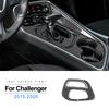 Real Soft Carbon Fiber Sticker for Dodge Challenger 2015 2016 2017 2018      Interior Car Gear Shift Panel