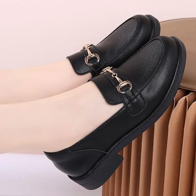 Маленькие кожаные туфли в британском стиле, женские мокасины, осенние туфли на мягкой подошве из мягкой кожи, женские туфли для студентов и мам