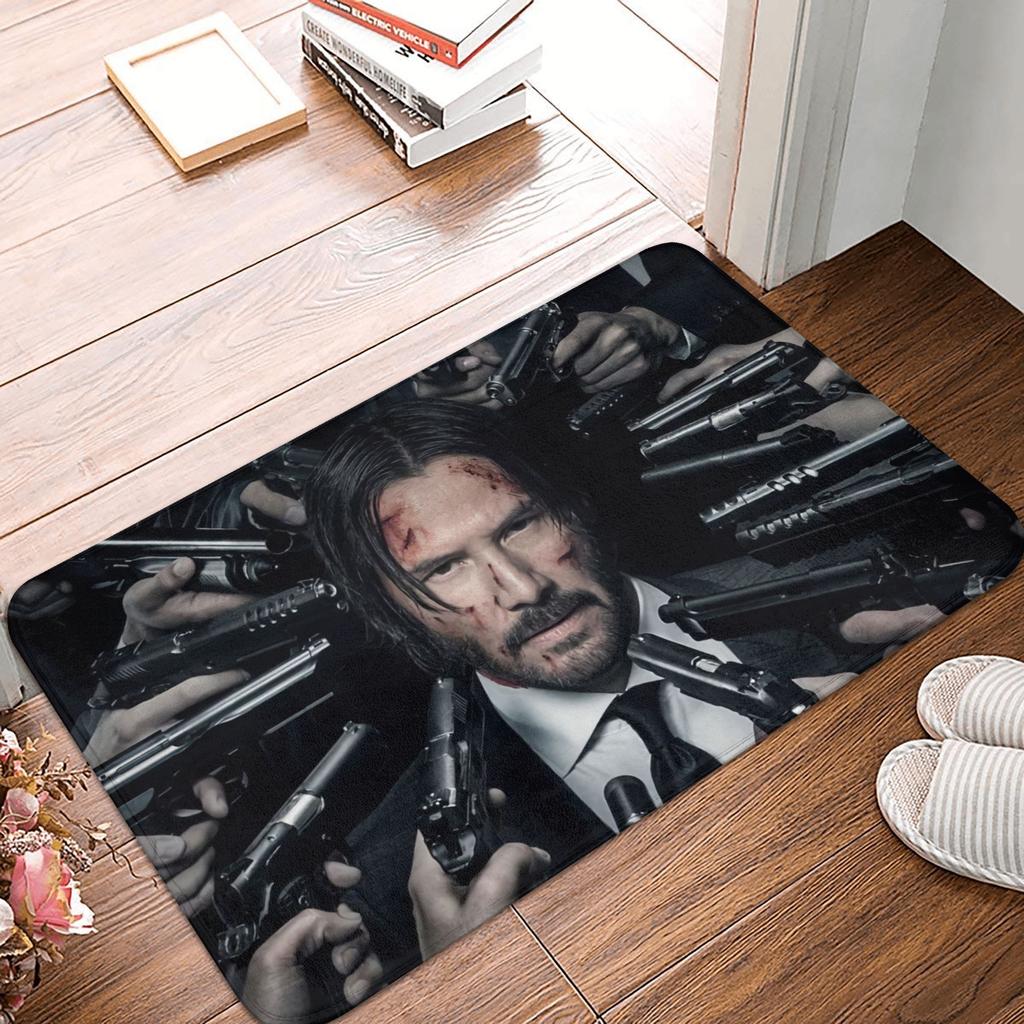 Jesus Saint Meme Keanu Reeves Front Door Floor Entrance Mat Outdoor Bathroom Kitchen Doormat Toilet Carpet Rug