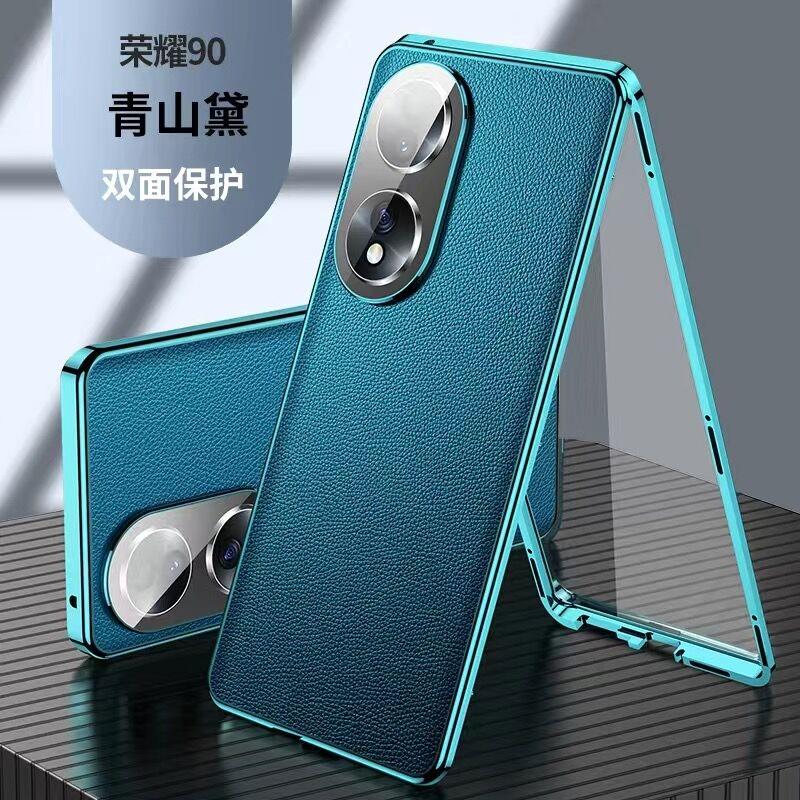 Чехол 360 градусов с полной защитой для Honor 90, Чехол-книжка из закаленного стекла для Honor 90 5G, Coque Funda, Двусторонняя защитная крышка-бампер