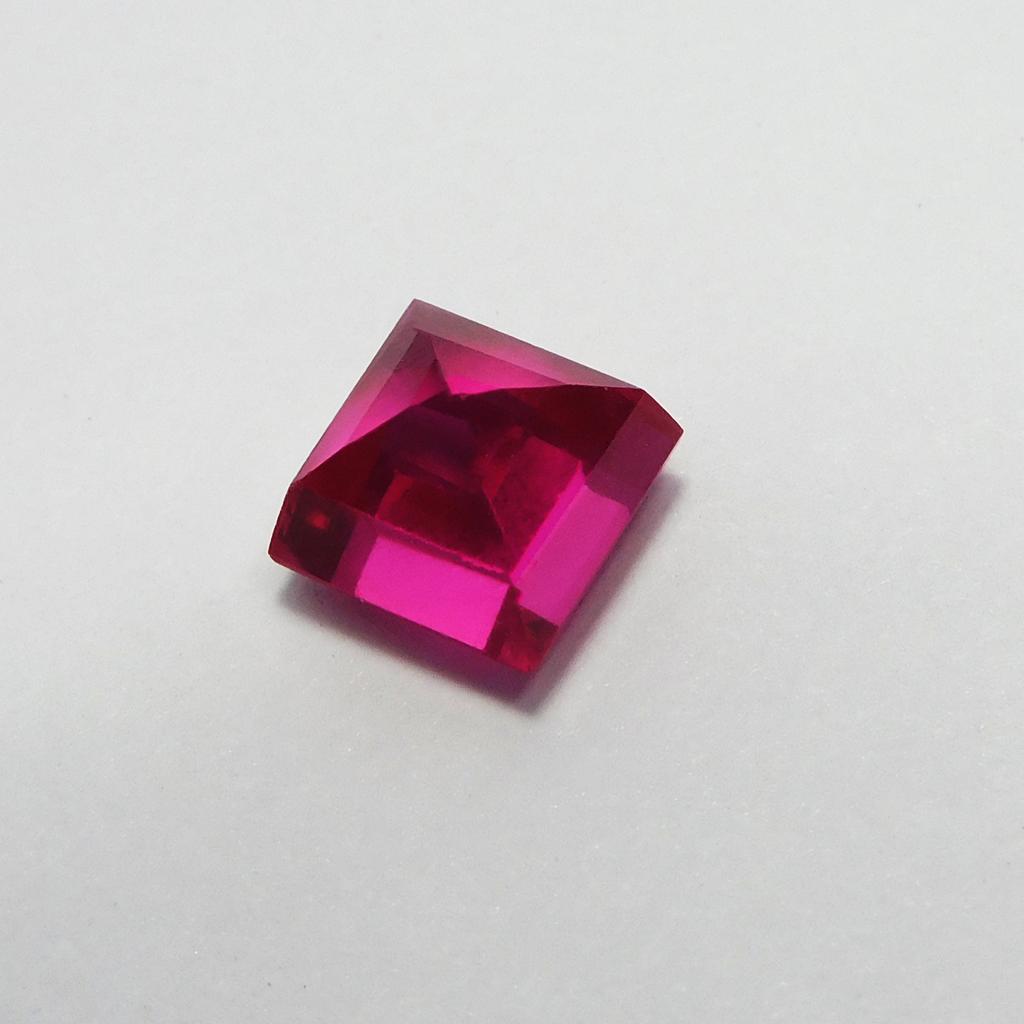 Natural Pink Ruby Loose Gemstone 4.85 ct Square Cut for Jewelry Making and Gem Collections