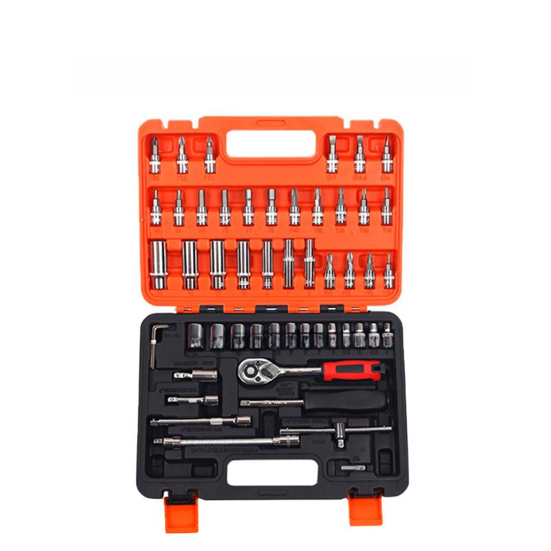 Набор автомобильных механических торцевых ключей - полный комбинированный комплект крепежа