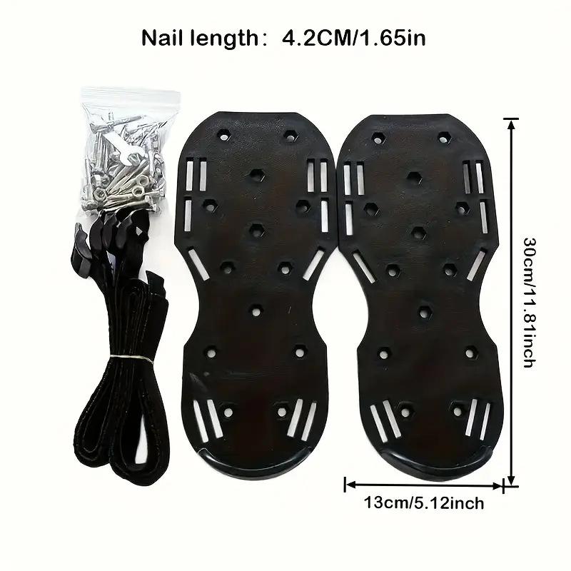 Lawn Aerator Spike Shoes, Heavy Duty Grass Soil Aeration Sandals With Adjustable Straps, Spiked Shoes For Lawn Oxygenation & Epoxy Floor Paint