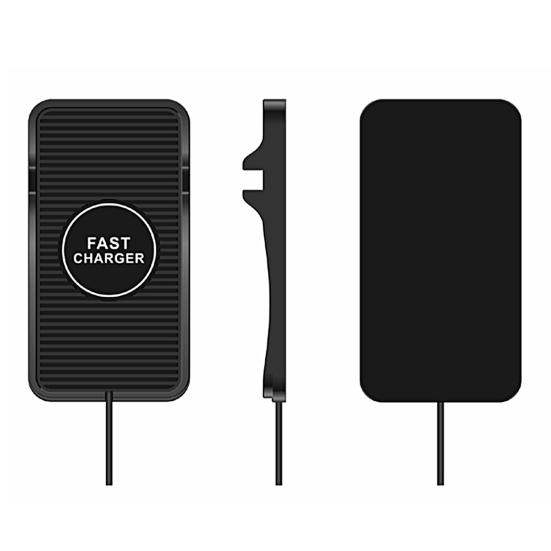 1 Set C7 Wireless Phone Charger 2-in-1 Support 15W/10W/7.5W/5W Intelligent Recognition Anti-slip Fast Charging Temperature Protection USB Wireless