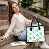 Blue Hydrangea Print Canvas Tote Bag Daily Casual Reusable Large Shopping Handbag for Women
