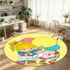 Rainbow Brite Printed Round Crystal Velvet Rug Soft Non Slip Floor Carpet For Bedroom Holiday Gift
