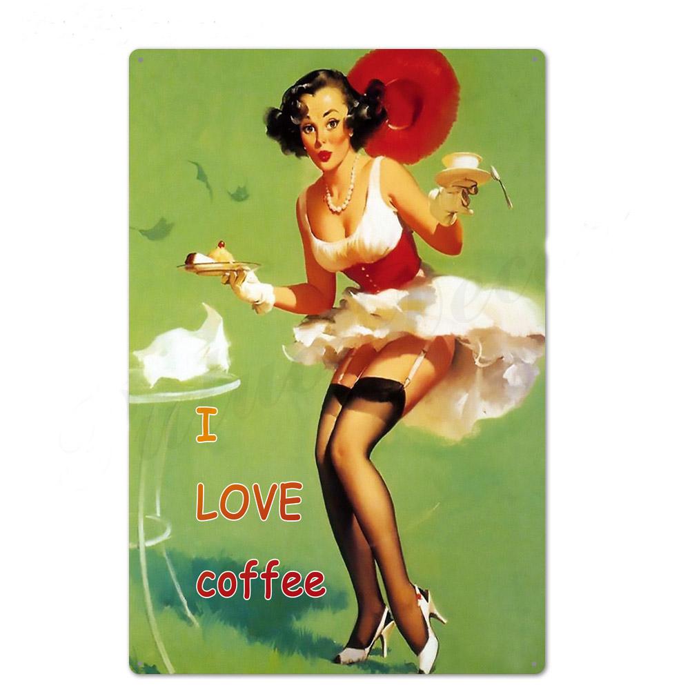 Оловянная вывеска в стиле пин-ап для девочек, металлическая винтажная сексуальная металлическая вывеска, настенный декор для бара, паба, клуба, человека, пещеры, ретро-вывески, покраска металла