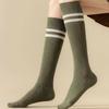 Solid Color Middle Tube Socks JK Women Stockings Elastic Female Hosiery  Ladies