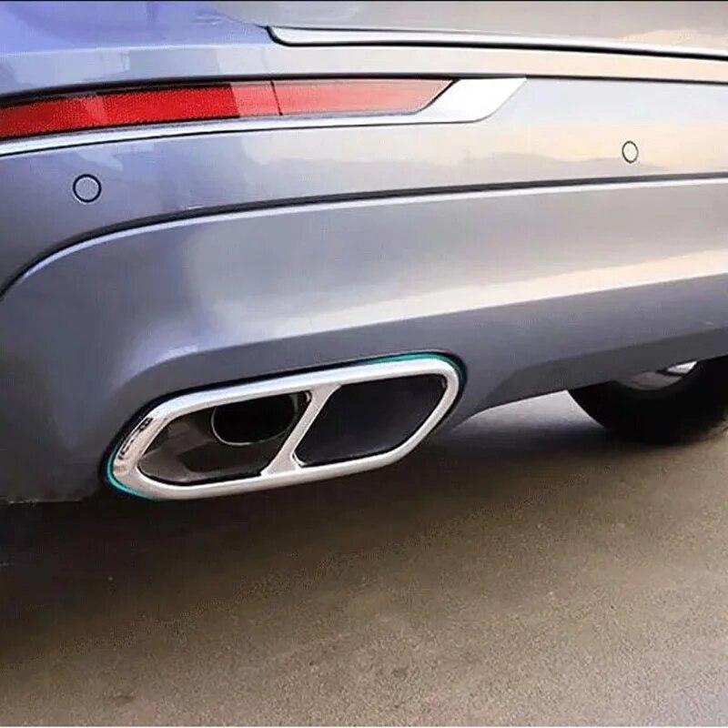 Для VOLVO XC60 2018 автомобильная задняя крышка выхлопной трубы накладка глушителя аксессуары из нержавеющей стали 2 шт.