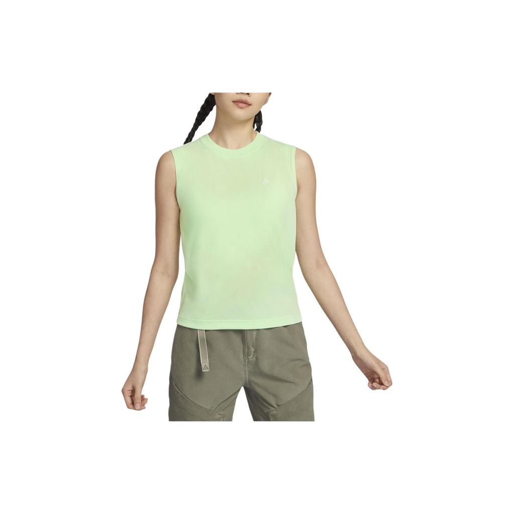 Nike Dri-Fit Adv Goat Rocks Sleeveless Crew Neck Casual Vest Women Tops Light-Green DO9272-376