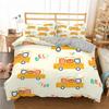 3D Printed Cartoon Train Bedding Set Toy Car Truck Duvet Cover Double Twin Full Queen King Adult Kids Bedclothes Quilt Cover