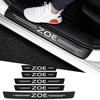 BGV1 Car Door Threshold Sill Protective Plate Rear Trunk Bumper Guard Stickers for Renault ZOE Badge Door Pedal Anti Scratch Strips