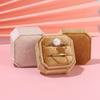 Octagon Square With Detachable Lid Ring Display Box Velvet Jewelry Box Double Ring Storage Box