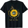 Let It Bee Flower Earth Peace Sign Hippie Tshirt Funny Vintage Gift For Unisex Cotton Tshirt Hip Hop Tees Harajuku Streetwear