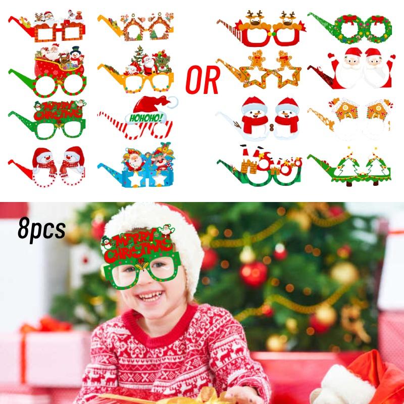 Смешные аксессуары для рождественской вечеринки Очки Деда Мороза и снеговика