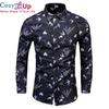 Printed Shirt Men Autumn Shirts Fashion Mens Party Shirts Long Sleeves Shirt Men Casual Daily Coat Full