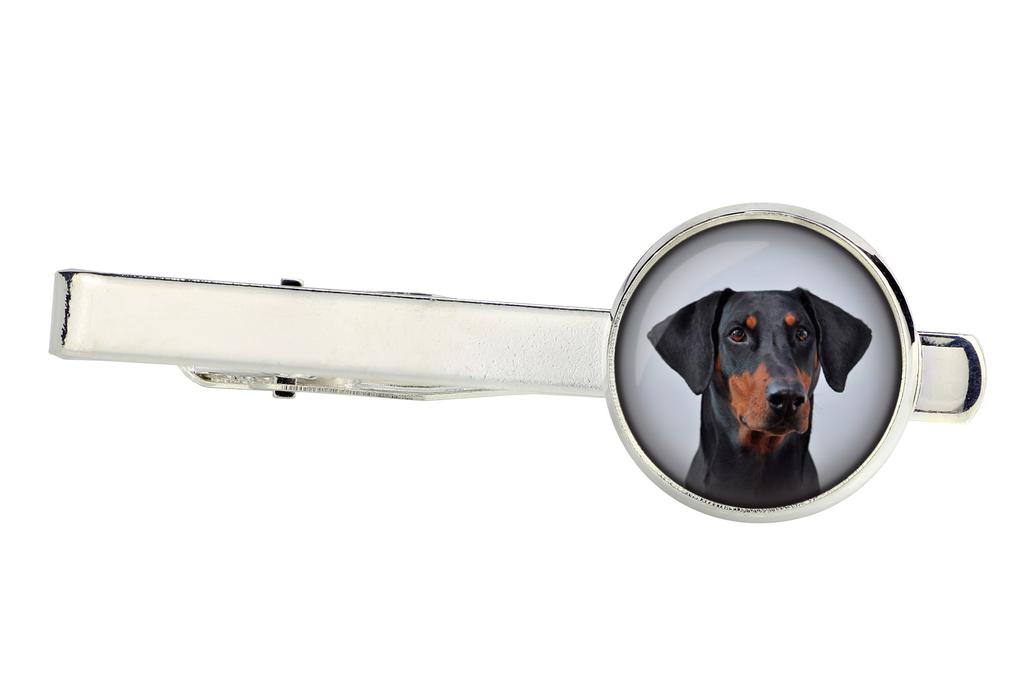 Dobermann, Doberman Pinscher, Dobie II - cufflinks and tie with your photo, a suit decoration, men's jewelry from the Art-Dog brand.