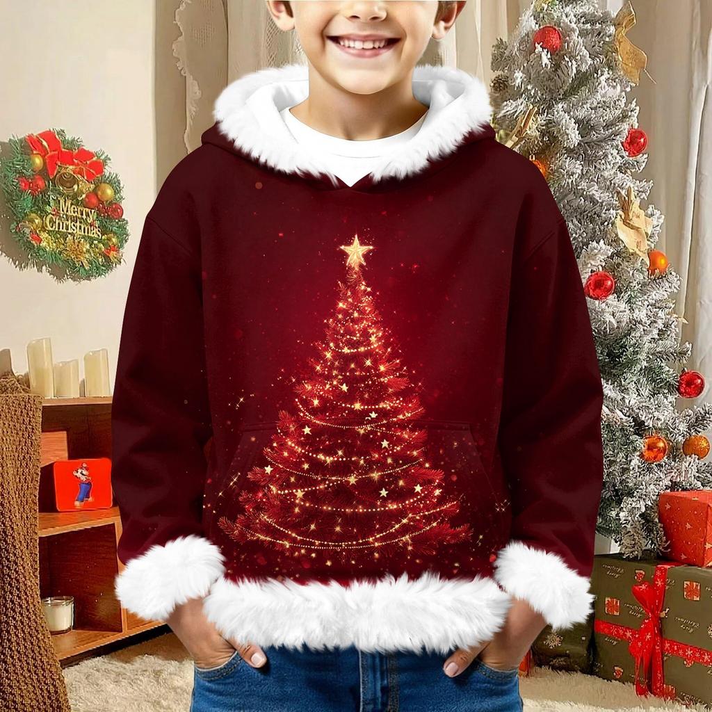 Children's Sweatshirt Girls Boys Long Sleeve Lightweight Casual Hoodie Loose Comfortable Sweatshirt