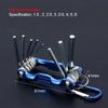 Портативный складной шестигранный ключ Allen Set Metal Метрическая система Torx Шестигранный гаечный ключ Отвертка Шестигранный ключ Высококачественный ручной инструмент