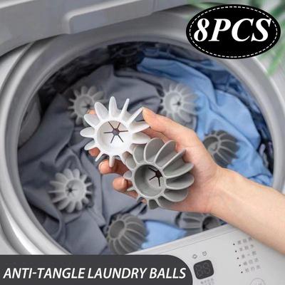 1/2/4/6/8 шт. Силиконовый волшебный шарик для стирки, многоразовое средство для удаления шерсти с одежды, средство для чистки волос, средство для удаления шерсти домашних животных, уловитель кошачьей шерсти для стиральной машины, шарик для стирки